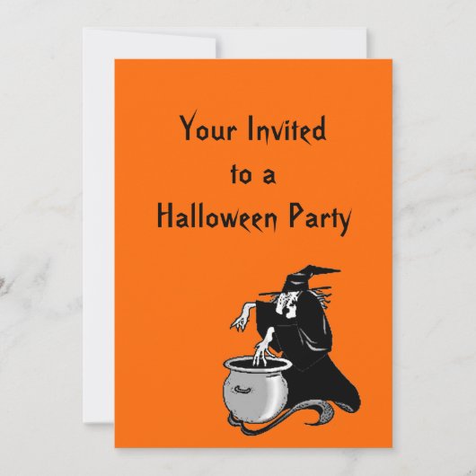 Invitation de partie de Halloween de Brew de (Devant)