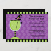 Invitation de partie de Halloween de cocktail de (Devant / Derrière)
