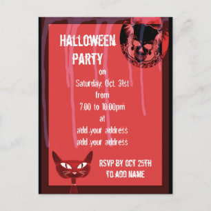 Invitation de partie de Halloween de crâne