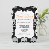 Invitation de partie de Halloween de crânes de (Debout devant)