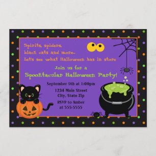 Invitation de partie de Halloween de l'enfant