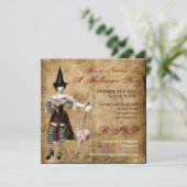 Invitation de partie de Halloween de sorcière (Debout devant)