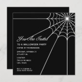 Invitation de partie de Halloween de toile (Devant / Derrière)