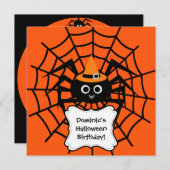 Invitation de partie de Halloween de toile (Devant / Derrière)