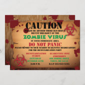 Invitation de partie de Halloween de virus de (Devant / Derrière)