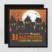 Invitation de partie de Halloween de voisinage de (Devant / Derrière)