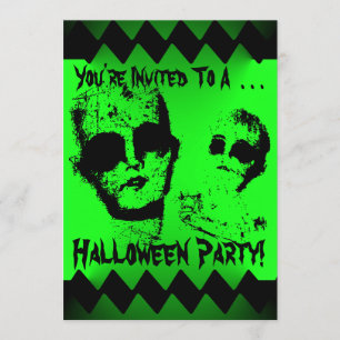 Invitation de partie de Halloween de zombi