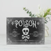 Invitation de partie de Halloween d'étiquette de (Debout devant)