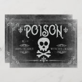 Invitation de partie de Halloween d'étiquette de (Devant / Derrière)