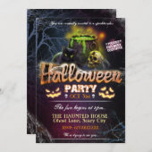 Invitation de partie de Halloween entièrement (Devant / Derrière)