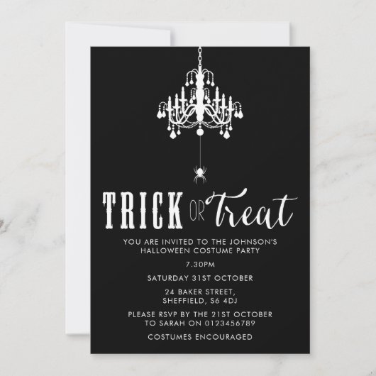 Invitation de partie de Halloween - invitation (Devant)