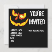 Invitation de partie de Halloween Jack-o'-lantern (Devant)