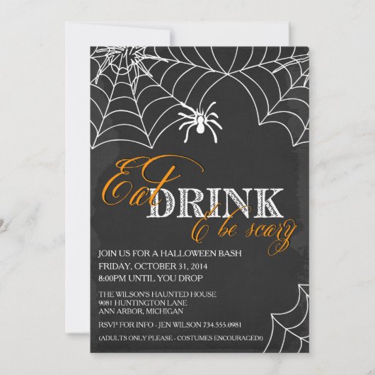 Invitation de partie de Halloween - partie de (Devant)