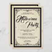 Invitation de partie de Halloween - thème gothique (Devant / Derrière)