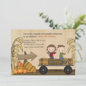 Invitation de partie de Hayride de chute (Debout devant)