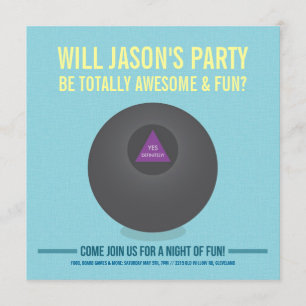 Invitation de partie de huit boules