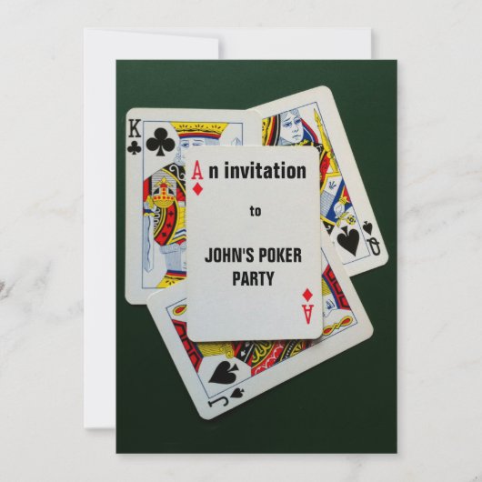 Invitation de partie de jeu de carte (Devant)