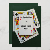 Invitation de partie de jeu de carte (Devant / Derrière)