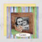 invitation de partie de jour d'adoption (Devant / Derrière)