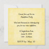 invitation de partie de jour d'adoption (Dos)