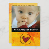 invitation de partie de jour d'adoption (Devant / Derrière)