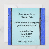 invitation de partie de jour d'adoption (Dos)