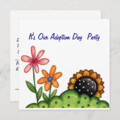 invitation de partie de jour d'adoption (Devant / Derrière)