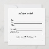 invitation de partie de jour d'adoption (Dos)