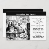 Invitation de partie de jour de Groundhog (Devant / Derrière)