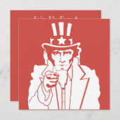 Invitation de partie de Jour de la Déclaration (Devant / Derrière)