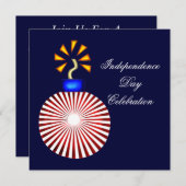 Invitation de partie de Jour de la Déclaration (Devant / Derrière)