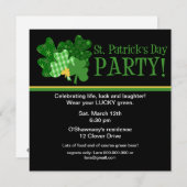 Invitation de partie de jour de St Patrick d'or de (Devant / Derrière)