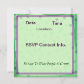 Invitation de partie de jour de St Urho avec la (Dos)