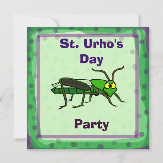 Invitation de partie de jour de St Urho avec la (Devant)