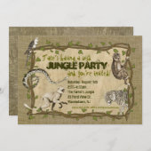 Invitation de partie de jungle (Devant / Derrière)