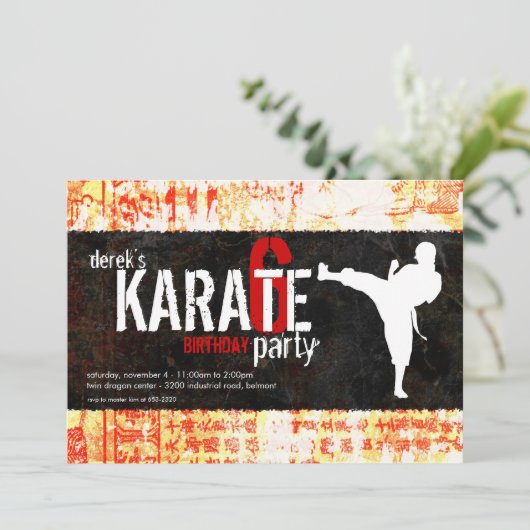Invitation de partie de karaté (Debout devant)