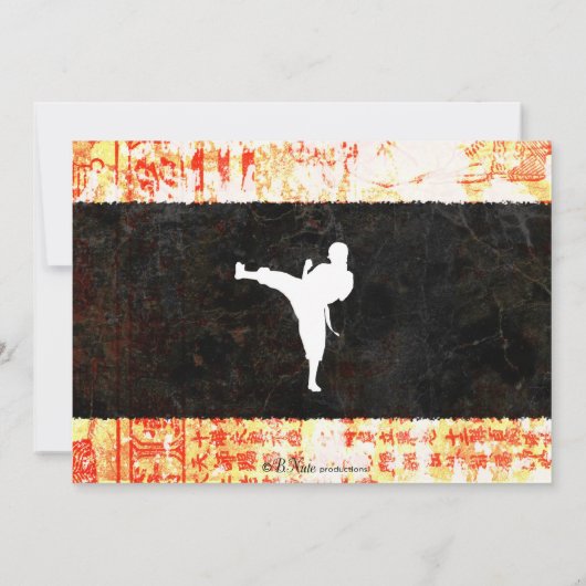 Invitation de partie de karaté (Dos)