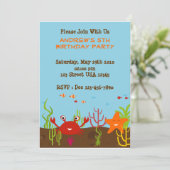 Invitation de partie de la créature 5x7 de mer (Debout devant)