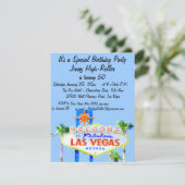 Invitation de partie de Las Vegas avec l'Affiche (Debout devant)