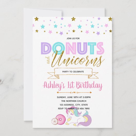 Invitation de partie de licornes et de butées (Devant)