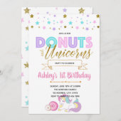 Invitation de partie de licornes et de butées (Devant / Derrière)