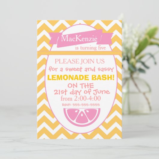 Invitation de partie de limonade (Debout devant)