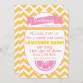 Invitation de partie de limonade (Devant / Derrière)