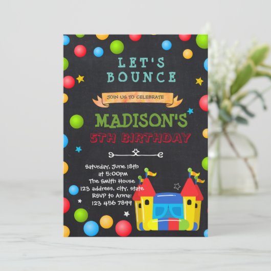 Invitation de partie de maison de rebond (Debout devant)