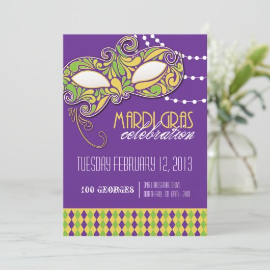 Invitation de partie de mardi gras (Debout devant)