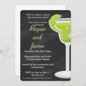 Invitation de partie de margarita de tableau (Devant / Derrière)