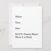 Invitation de partie de marionnette (Dos)