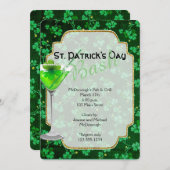 Invitation de partie de Martini de jour de St (Devant / Derrière)