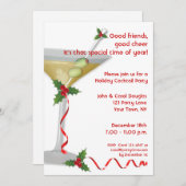 Invitation de partie de Martini de vacances (Devant / Derrière)