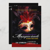 Invitation de partie de mascarade (Devant / Derrière)